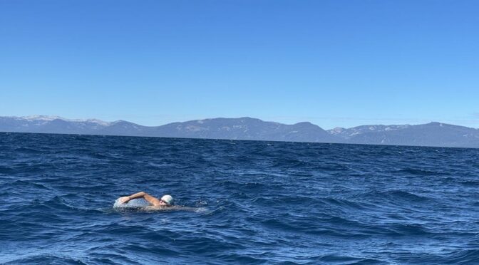 Dezider Pék preplával Lake Tahoe